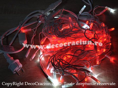 turturi luminosi interconectabili de exterior cu leduri rosii si flash